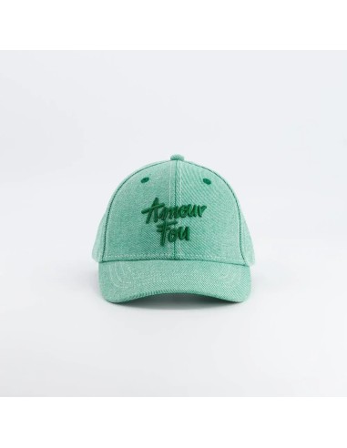 Casquette Amour Fou denim vert