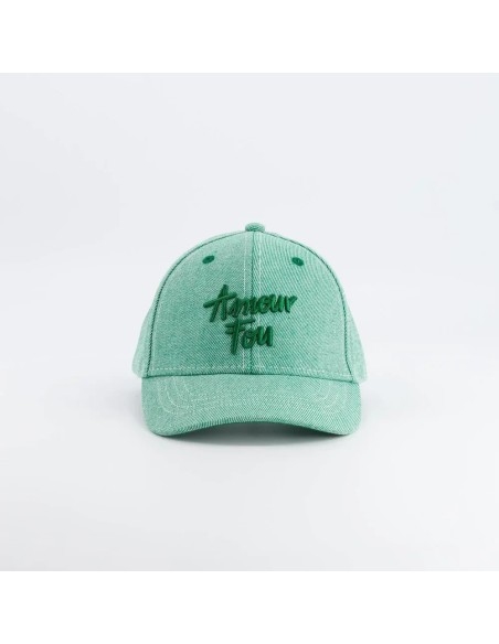Casquette Amour Fou denim vert
