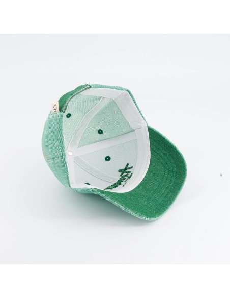 Casquette Amour Fou denim vert