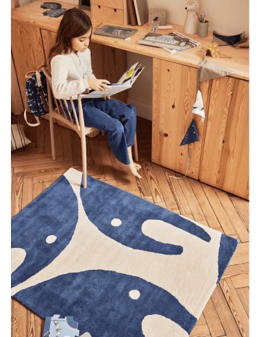 Tapis Éléphant Marine