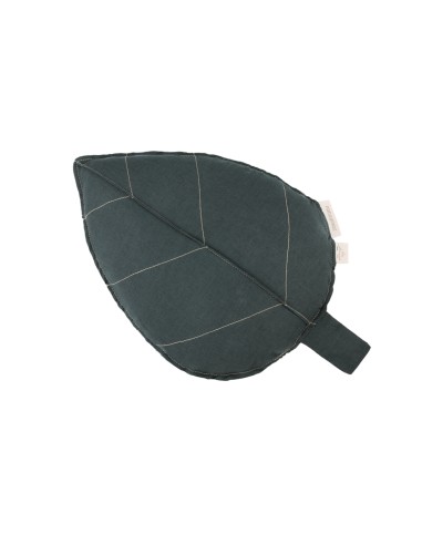 Coussin feuille L1N0 en lin français