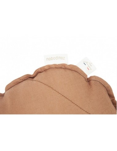 Coussin feuille en lin français L1N0