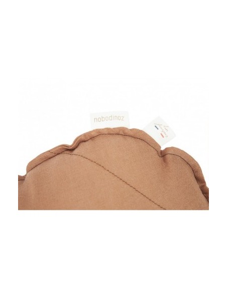 Coussin feuille en lin français L1N0