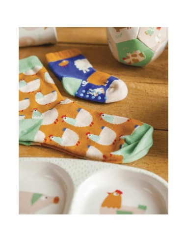 CHAUSSETTES ANTIDÉRAPANTES 6-12 MOIS LA FERME