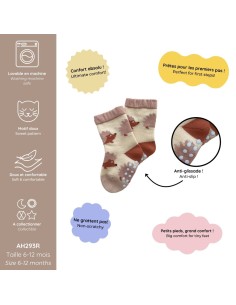 CHAUSSETTES ANTIDÉRAPANTES 6-12 MOIS LES HÉRISSONS 2
