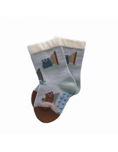 CHAUSSETTES ANTIDÉRAPANTES 6-12 MOIS LES CHATS MARINS