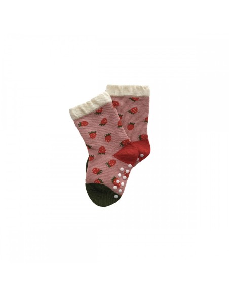 CHAUSSETTES ANTIDÉRAPANTES 6-12 MOIS LES FRAISES
