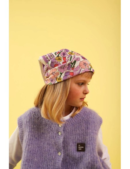 Foulard Bébé Enfant Floral lilas