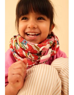 Foulard Floral rose - 100cm 2