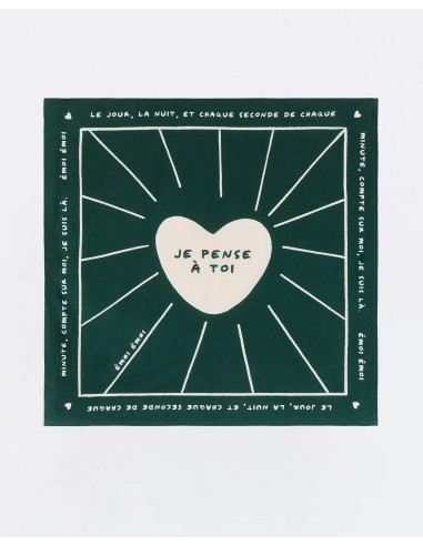 Le bandana Je pense à toi - vert