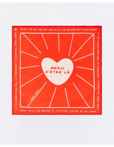 Le bandana Merci d'être là - rouge