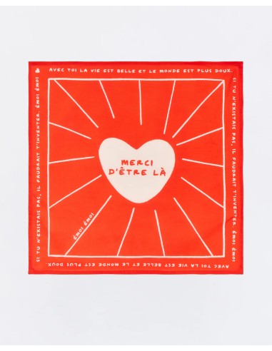 Le bandana Merci d'être là - rouge