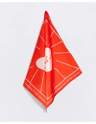 Le bandana Merci d'être là - rouge