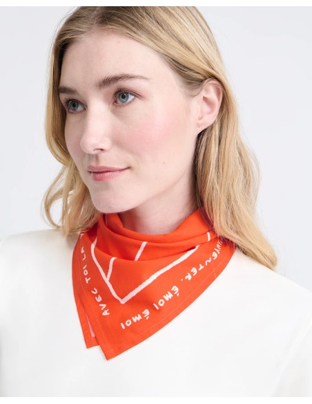Le bandana Merci d'être là - rouge