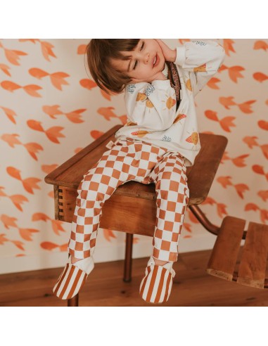 Legging damier camel