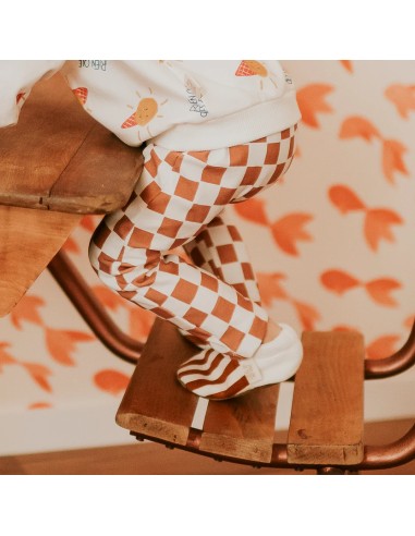 Legging damier camel