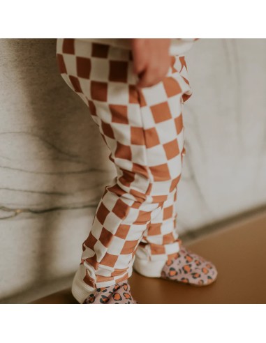 Legging damier camel